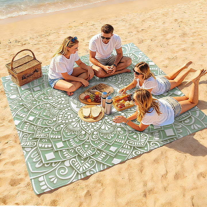 Mandala Design Beach Mat Kalsten