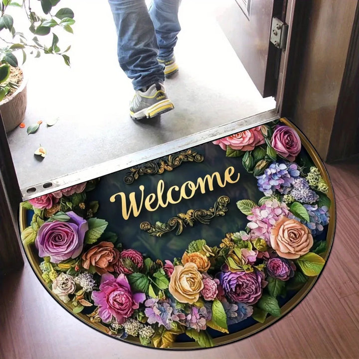Textured Wooden Plank Doormat Kalsten