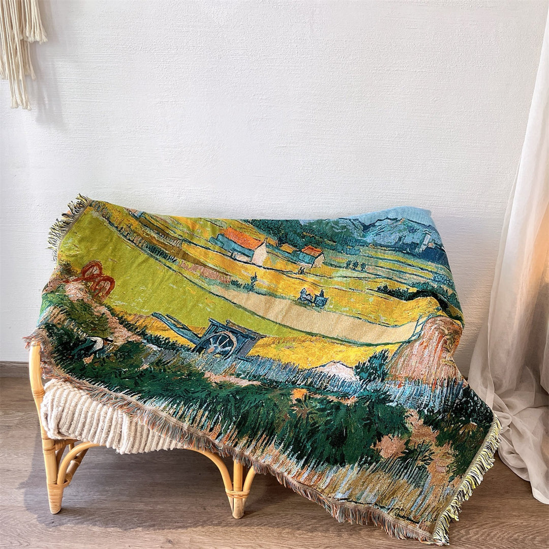 Artistic Floral Tapestry Blanket