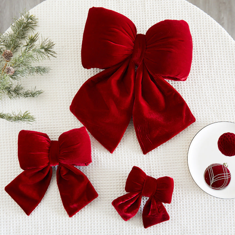 Velvet Decorative Holiday Bow