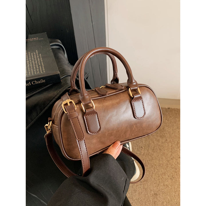 Compact Leather Handheld Satchel Kalsten