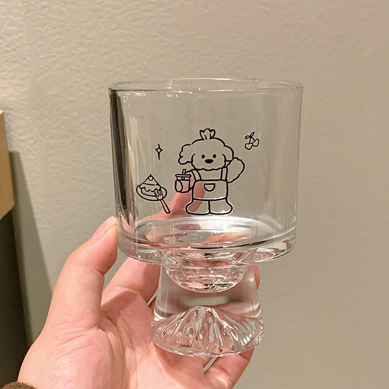 Drinking glass with lovingly designed animal motifs Kalsten