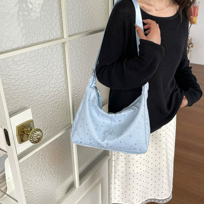 Stylish Star-Print Shoulder Bag