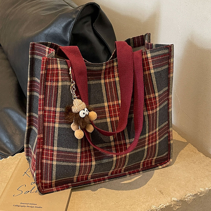 Plaid Tote Bag