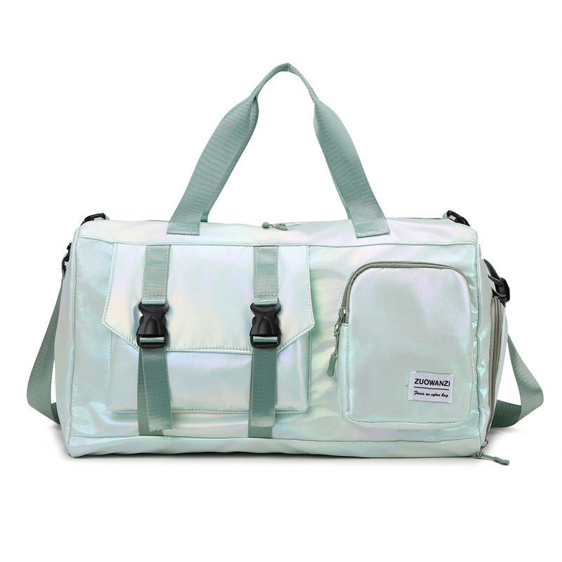 Iridescent Multi-Pocket Travel Duffel Bag Kalsten