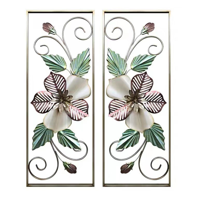 Decorative Floral Metal Wall Art Panels Kalsten