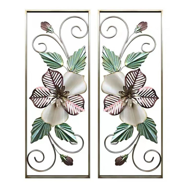 Decorative Floral Metal Wall Art Panels Kalsten