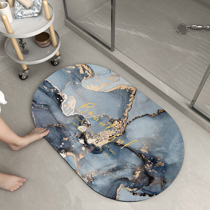 Luxurious Marble Design Bath Mat