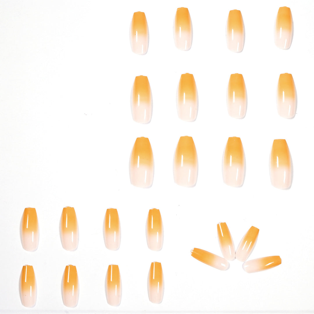 Artificial nail extensions in elegant ombre style Kalsten