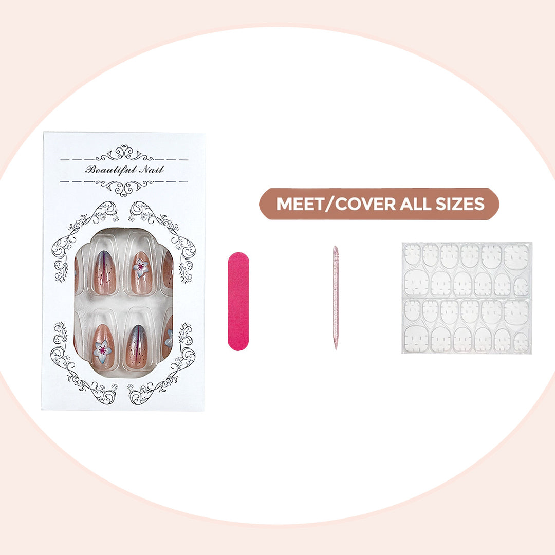 Artistic Press-On Nail Set with All-Size Coverage Kalsten