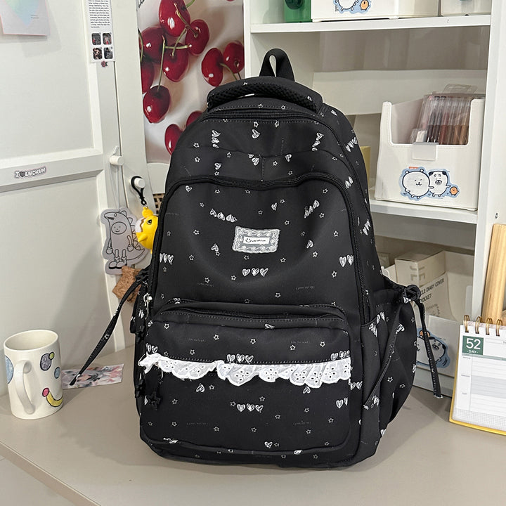 Cute Illustrated Multi-Compartment Backpack Kalsten