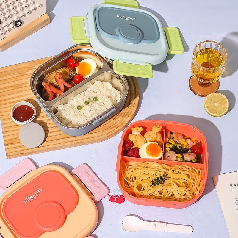 Multi-Sectional Food Storage Container with Airtight Lid