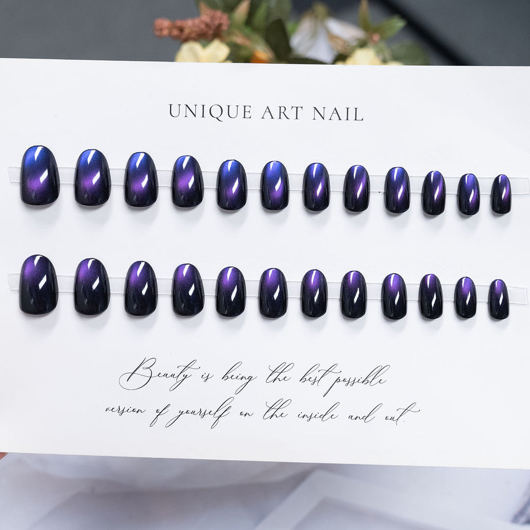 Glossy Long-Lasting Press-On Nail Set