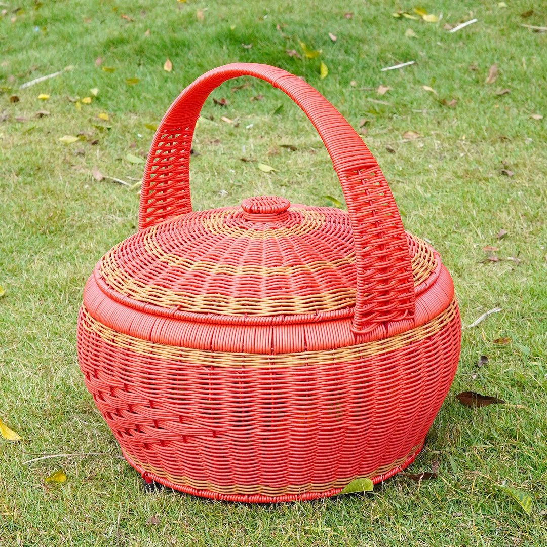 Versatile Woven Picnic Storage Basket Kalsten