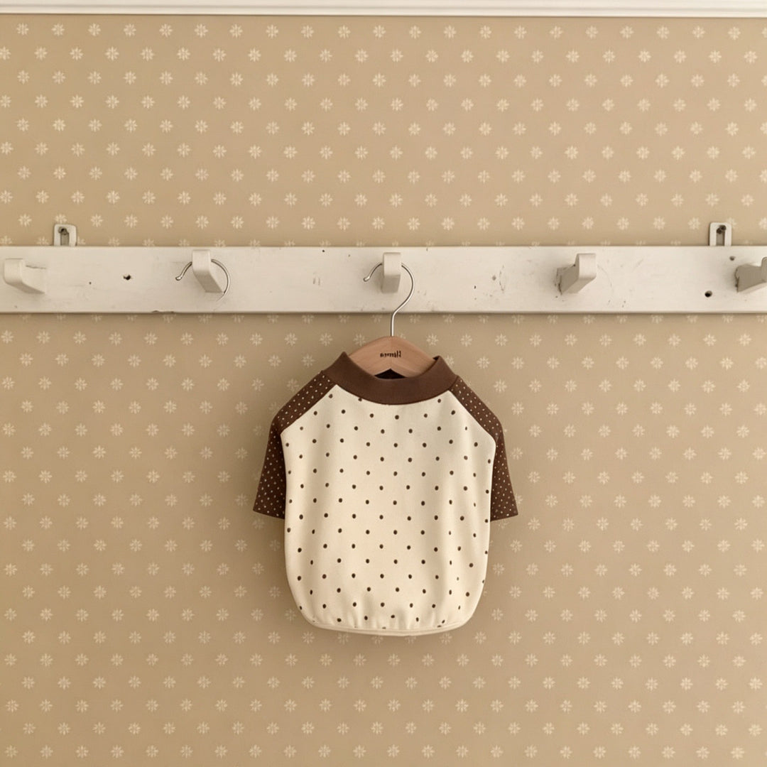 Polka Dot Raglan Cotton Baby Tee
