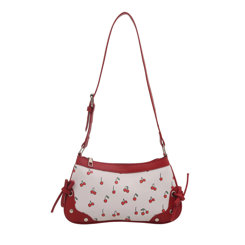 Charming Cherry Print Crossbody Bag