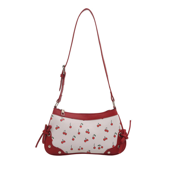Charming Cherry Print Crossbody Bag
