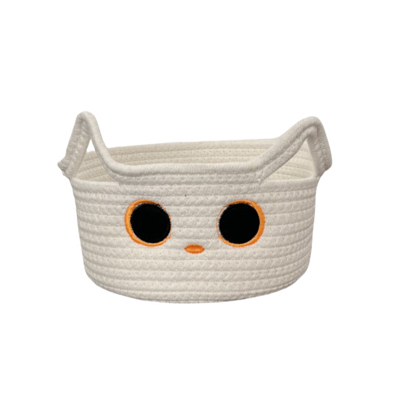 Ladies Playful Storage Basket with Cat Design Kalsten
