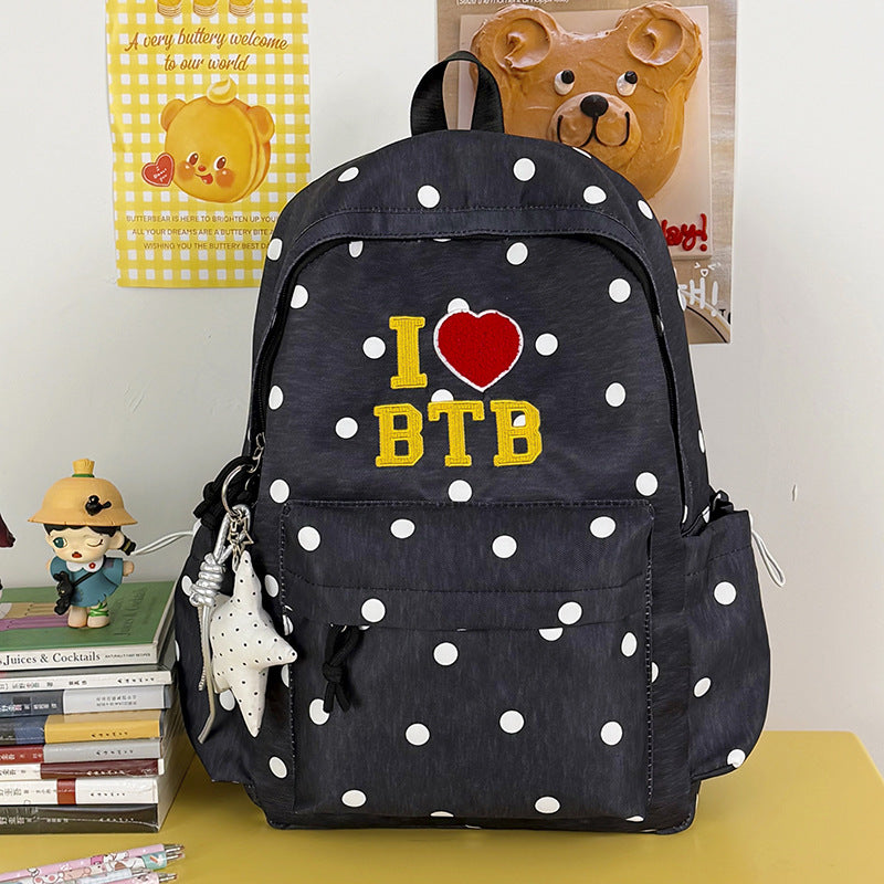 Stylish Polka Dot Graphic Backpack Kalsten
