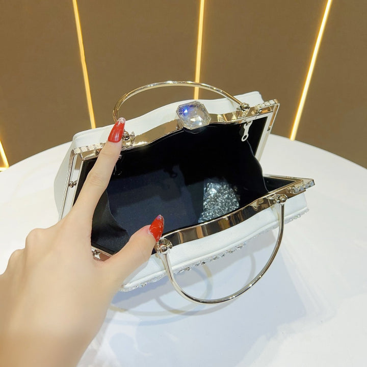 Crystal-Embellished Evening Handbag
