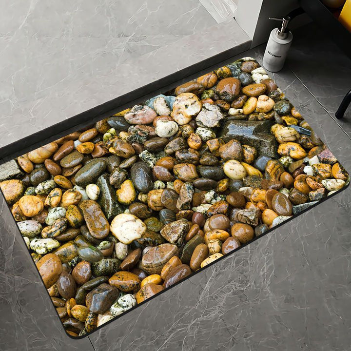Elegant Floral Design Bath Mat Kalsten