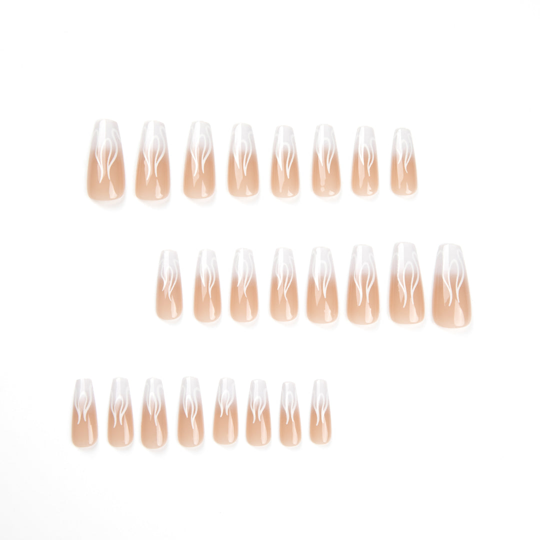 Artificial Nail Art with Fiery Accents Kalsten