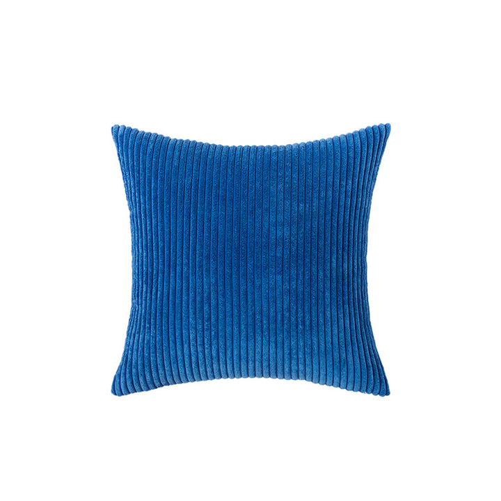Corduroy Ribbed Square Accent Pillow Cover with Deep-Channel Texture and Concealed Zipper