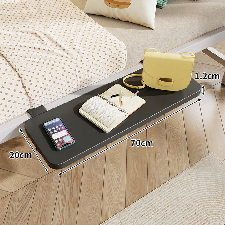 Clamp-On Floating Bedside Shelf with Bamboo Top and Slim Profile