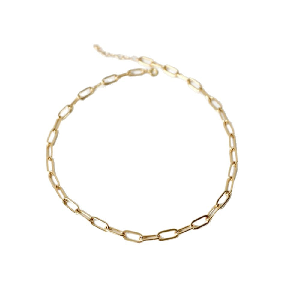 Sleek Long Link Chain Necklace Kalsten