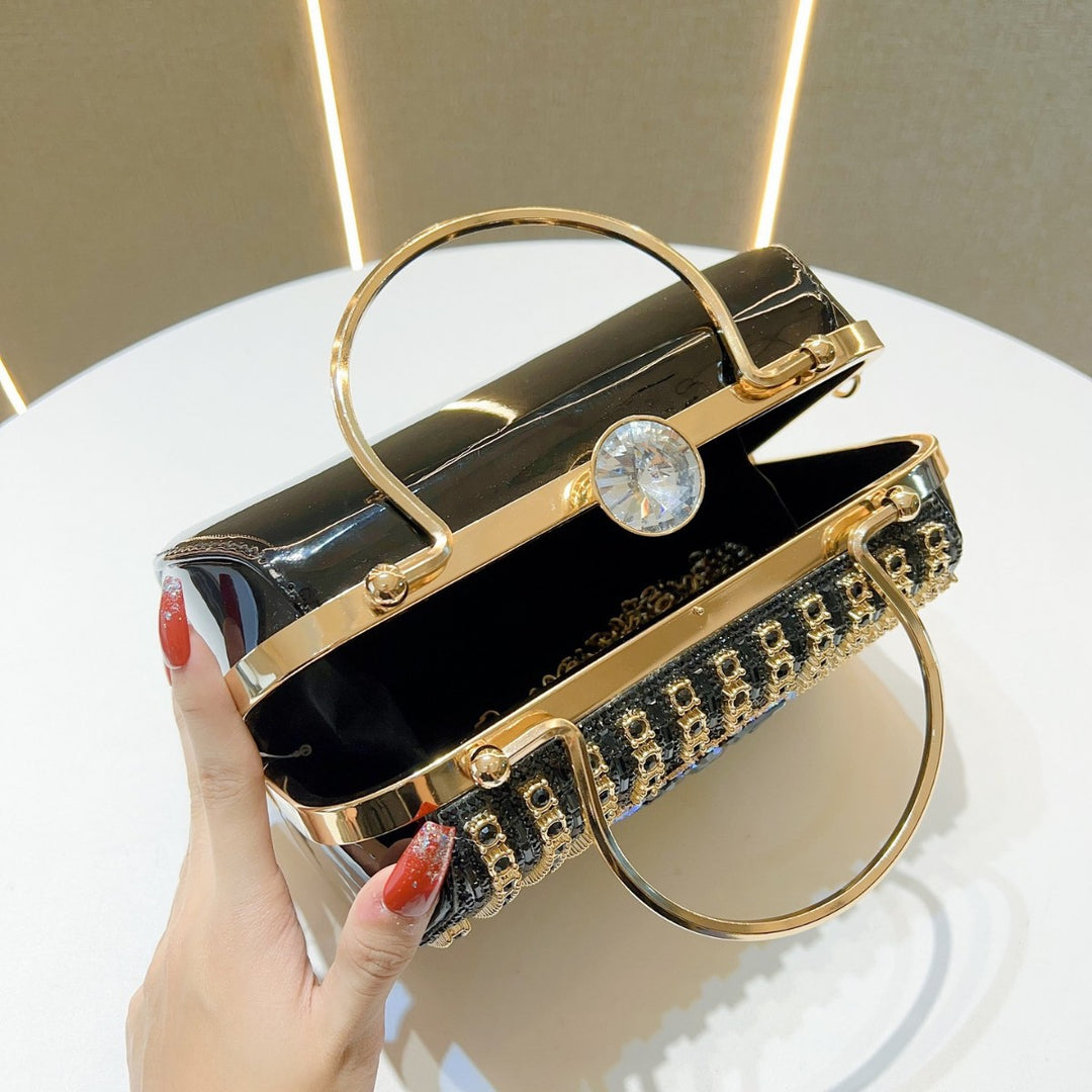 Vintage-Inspired Crystal-Embellished Handbag
