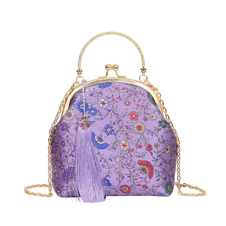 Floral Embroidered Clutch