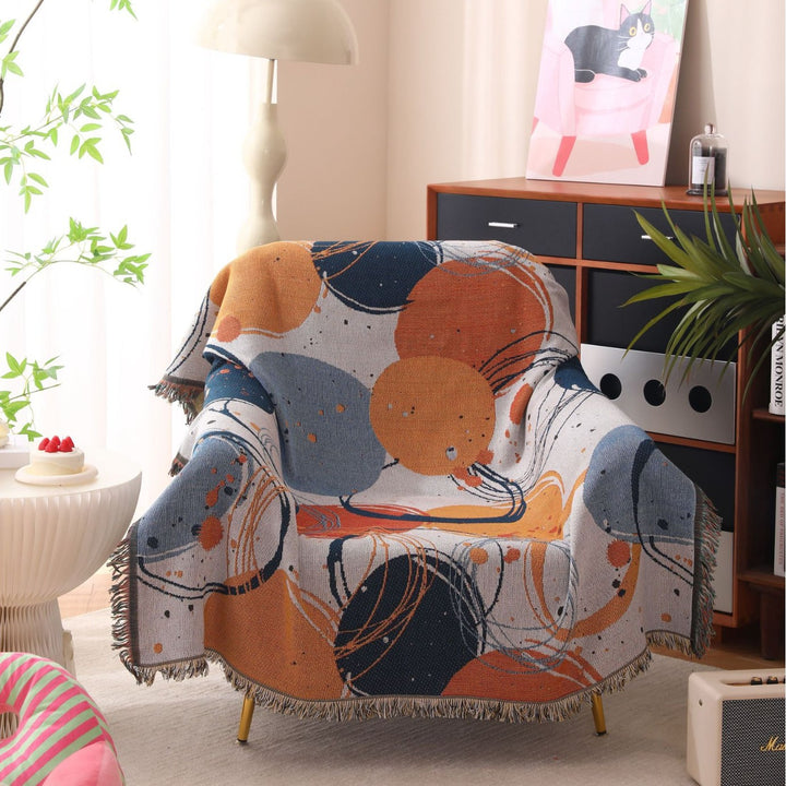 Abstract Art Textured Throw Blanket