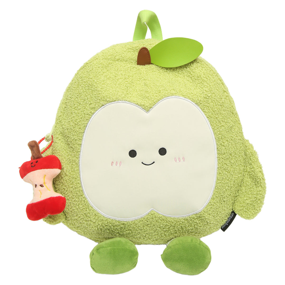 Plush Apple Backpack with Animal Charm Kalsten