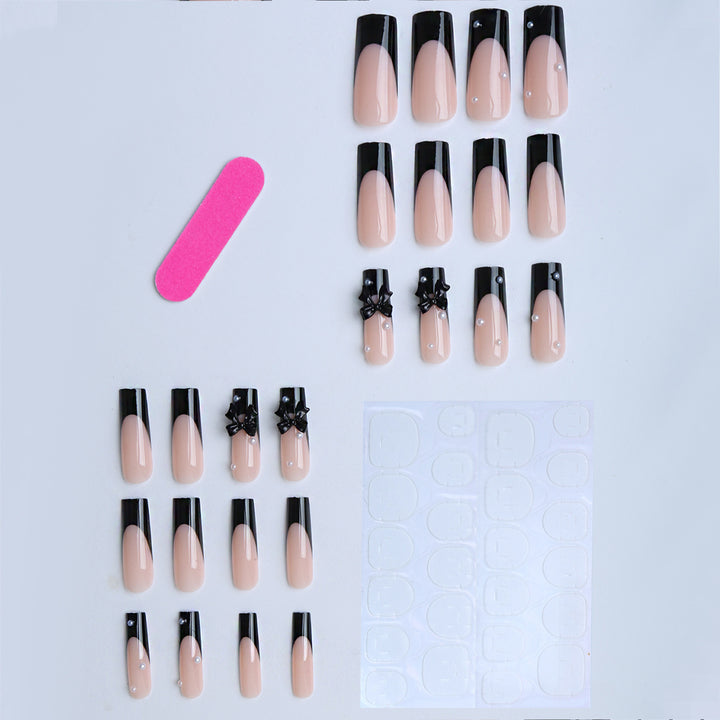 Artificial nails with 3D bow decoration Kalsten