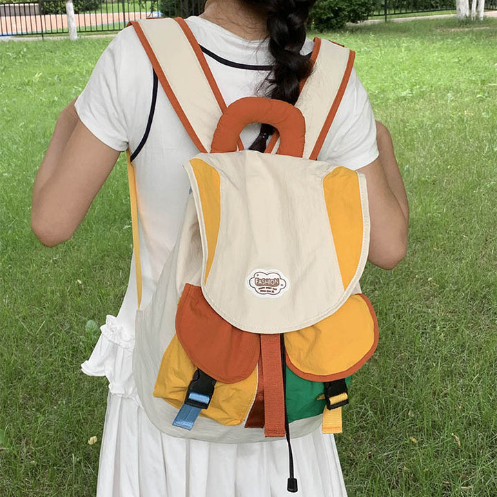 Colorful Patchwork Backpack Kalsten