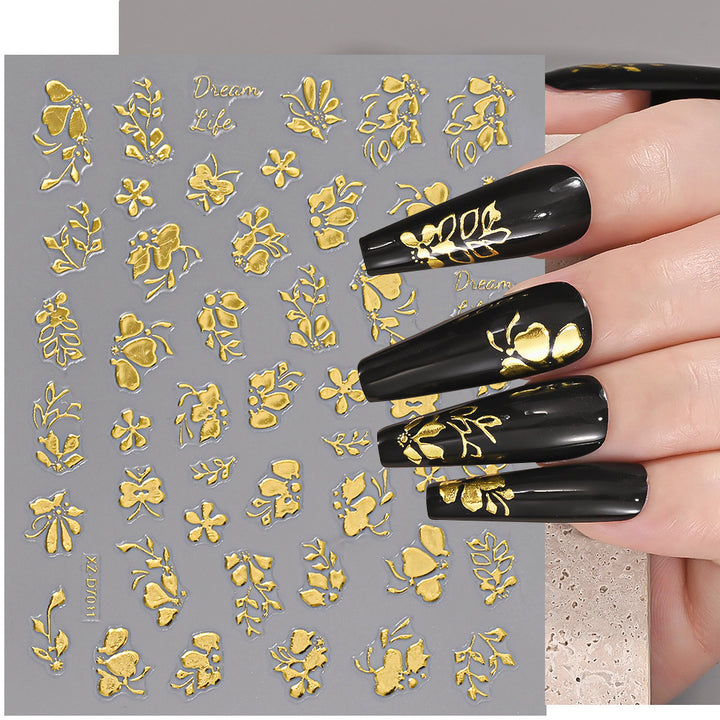 Floral Decorative Nail Art Stickers