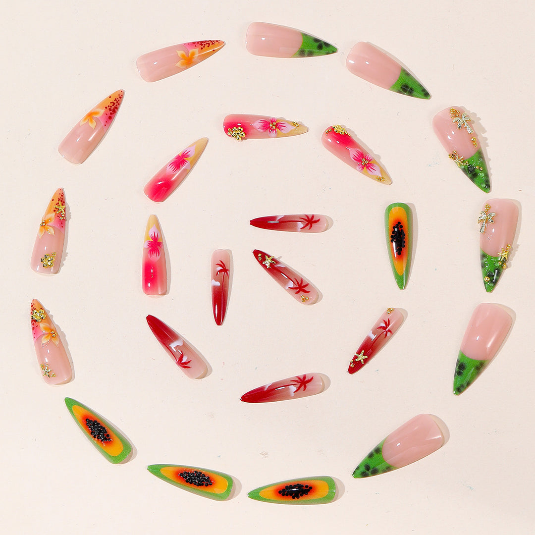 Tropical Floral Nail Art Set Kalsten