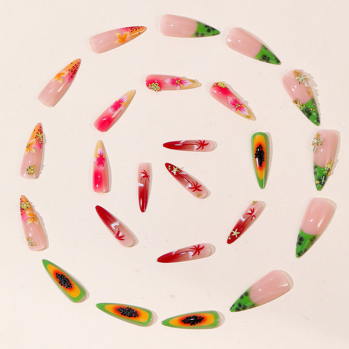 Tropical Floral Nail Art Set Kalsten