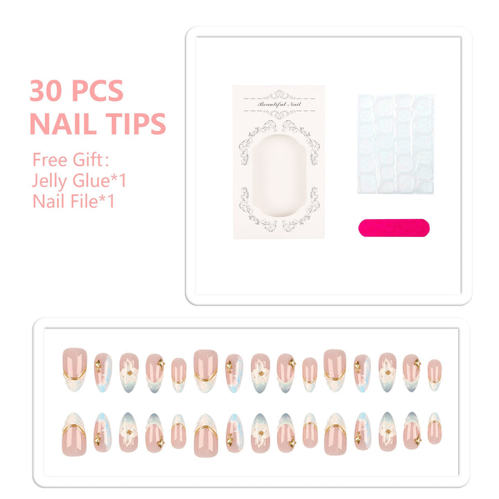 Elegant Decorative Press-On Nail Tips