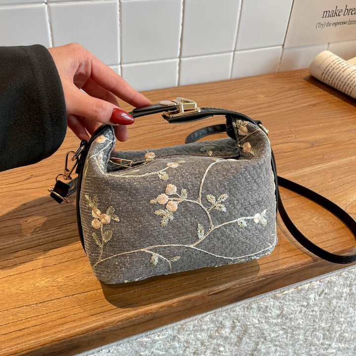 Embroidered Floral Mini Handbag Kalsten