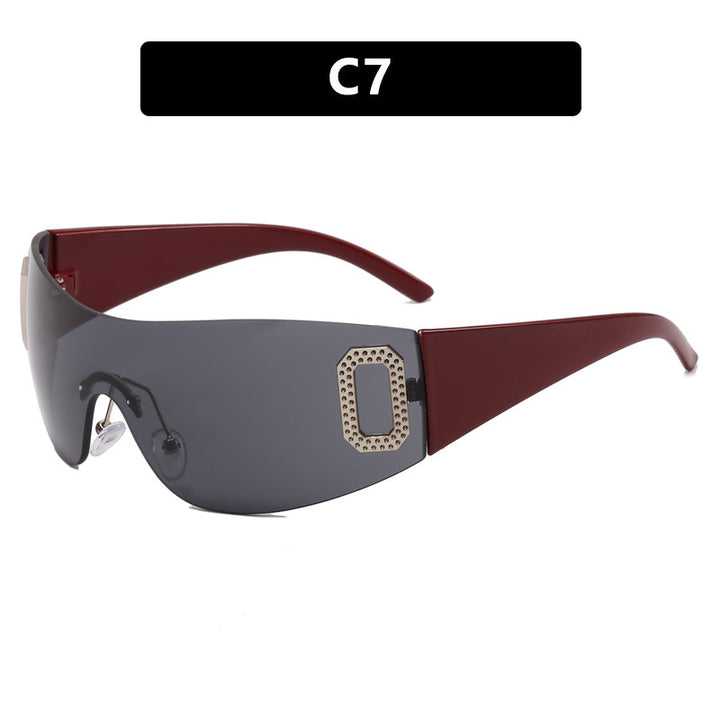 Women's sporty sunglasses in futuristic shield design Kalsten