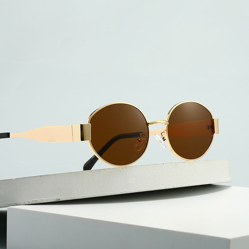 Women's fashionable oval sunglasses with unique frame Kalsten