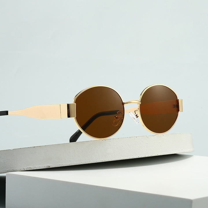 Women's fashionable oval sunglasses with unique frame Kalsten