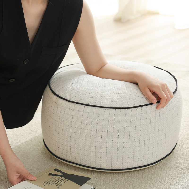 Beef meditation seat pouf with EPP bead filling and removable cover