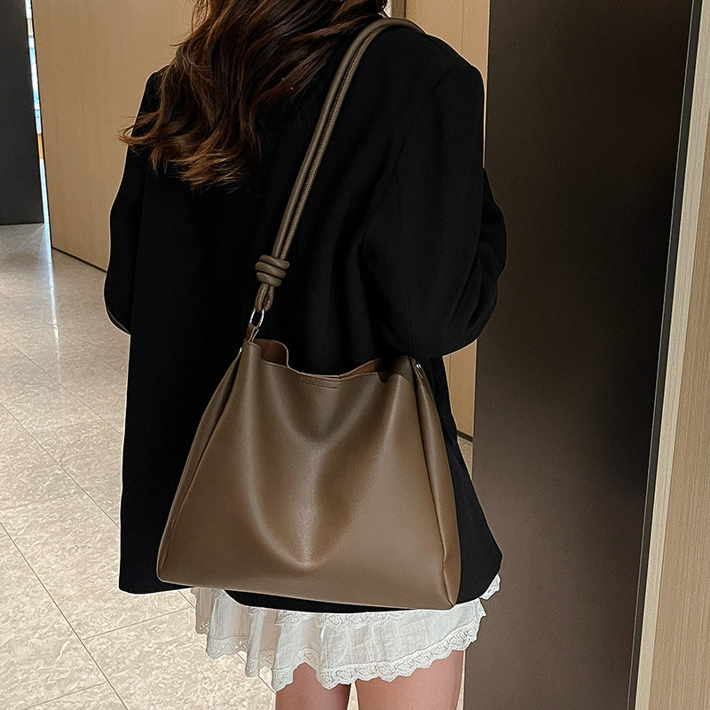 Minimalist Faux Leather Hobo Bag Kalsten