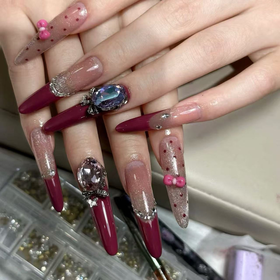 Glamorous Long Stiletto Nail Art Extensions