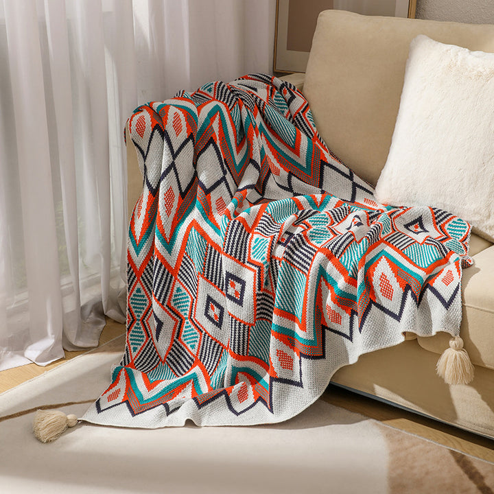 Bohemian Patterned Throw Blanket Kalsten