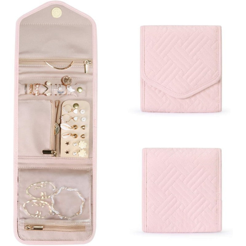 Cosmetic Organizer Bag with Foldable Design and Multiple Compartments Kalsten