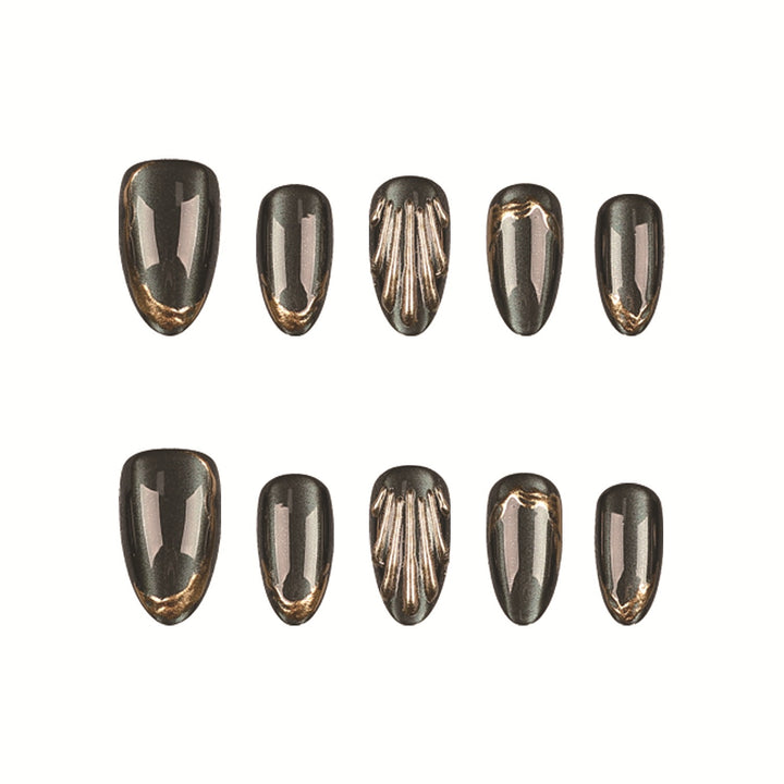 Glamorous Metallic Press-On Nail Set