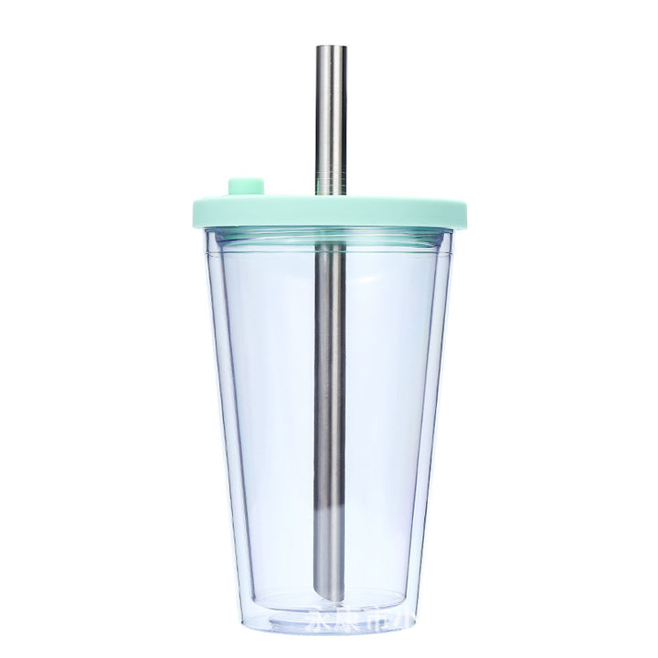 Women's High-Quality Drinking Cup with Integrated Stainless Steel Straw Kalsten